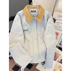 批发工装外套女新款春秋款2025秋季新款小个子美式简约潮牌翻领夹克潮