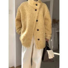 批发皮草女2025新款皮毛一体高级感羊羔毛外套冬季加厚立领毛毛大衣