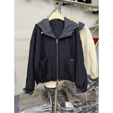 批发复古连帽压格拼接短外套女欧洲站2025秋装新款欧货时尚夹克上衣潮