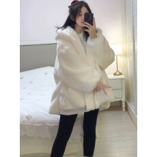 批发毛毛外套女冬季2025新款中长款加厚毛茸茸獭兔毛环保皮草毛绒大衣