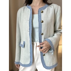 批发小香风西<b class='q'>装</b>外套女春秋款设计感小众美式复古高级感chic港风上衣潮