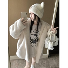 批发毛毛外套女冬季2025新款中长款加厚毛茸茸獭兔毛环保皮草毛绒大衣