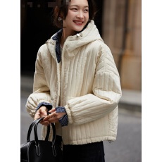 批发复古连帽压格拼接短外套女<b class='q'>欧洲站</b>2025秋装新款欧货时尚夹克上衣潮