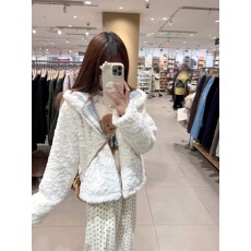 批发韩系奶fufu软糯毛绒绒羊羔毛加厚外套女<b class='q'>秋</b>冬季小熊耳朵小个子上衣