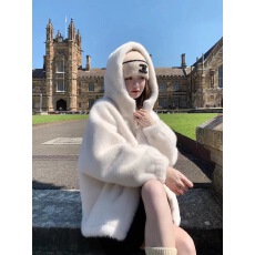 批发毛毛外套女冬季2025新款中长款加厚毛茸茸獭<b class='q'>兔毛</b>环保皮草毛绒大衣