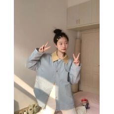 批发工装外套女新款春秋款2025秋季新款小个子美式简约潮牌翻领夹克潮