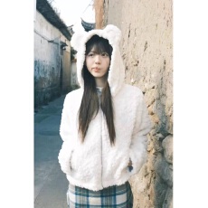 批发韩系奶fufu软糯毛绒绒羊羔毛加厚外套女<b class='q'>秋</b>冬季小熊耳朵小个子上衣