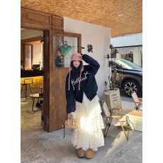 批发藏青色字母棒球服外套女春秋2025新款美式学院风甜酷减龄夹克上衣