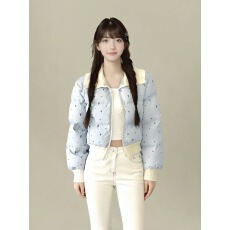 批发短款棉袄外套女2025新款冬季韩系穿搭学生拼接棉服保暖加厚小个子