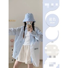 批发蓝白条纹蝴蝶结印花<b class='q'>衬衫</b>女春秋夏季韩版宽松慵懒休闲长袖<b class='q'>衬衣</b>