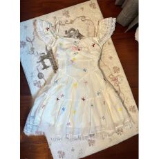 批发富家千金高级感甜美小个子穿搭裙子女夏季温柔森系超仙公主连衣裙