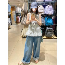 批发无袖立领条纹衬衫女夏2025新款韩系清新蝴蝶结衬衣时髦炸街小上衣