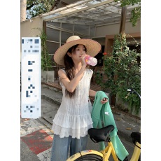 批发法式白色蕾丝无袖背心衬衫连衣裙子女夏季2026新款小个子气质短裙