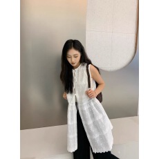 批发法式系带刺绣罩衫<b class='q'>背心</b>裙女2025夏季新款甜美宽松韩系内搭裙子上衣