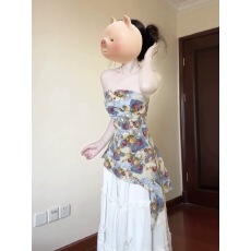 批发法式碎花不规则抹胸背心女夏外穿高级感纯欲气质收腰显瘦无袖上衣