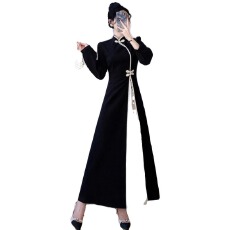 批发春秋季新中式复古风改良旗袍长裙子国风高级感时尚显瘦<b class='q'>连衣裙</b>女装