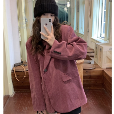 批发已出货 <b class='q'>小西装</b>外套女西服灯芯绒今年流行2024新款休闲<b class='q'>短款</b>设计感