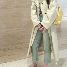 批发已出货 风衣外套女中长款2025<b class='q'>春</b>秋季新款小个子英伦风大衣韩系