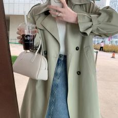 批发已出货 <b class='q'>春</b>秋季新款韩系chic风衣女中长款小个子今年流行气质外套