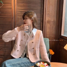 批发已出货 小香风短<b class='q'>外套</b>女装秋季2025年新款短款粗花呢长袖百搭上衣
