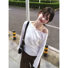 批发已出货 彩色扣子上衣宽松长袖<b class='q'>潮牌</b>百搭打底衫