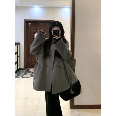 批发已出货 <b class='q'>中长款</b>呢子大衣女2025秋冬季新款正流行赫本风毛呢外套