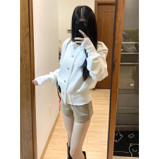 批发已出货 曼巴棉300克韩系高级感立领<b class='q'>夹克</b>薄外套女秋季<b class='q'>新款</b>上衣