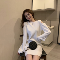 批发已出货 <b class='q'>连衣裙</b>女2025年秋季长袖针织裙女生遮肉显瘦梨形身材裙子