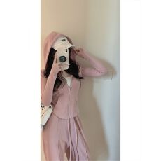 批发已出货 连帽磨毛<b class='q'>修身</b>显瘦长袖<b class='q'>外套</b>运动休闲长裤女秋季新款两件套