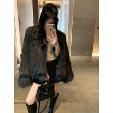 批发已出货 秋冬新款<b class='q'>海宁</b><b class='q'>皮草</b>外套女环保狐狸毛加厚毛毛大衣显瘦小个