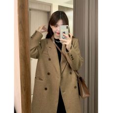 批发已出货 <b class='q'>西装</b>式毛呢外套女秋冬2025新款冬天中长款呢子大衣