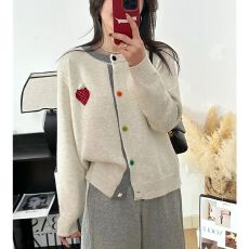 批发已出货 针织开衫<b class='q'>外套</b>女春装2025新款时尚<b class='q'>休闲</b>上衣学院风撞色毛衣