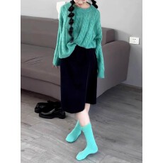 已出货 麻花毛衣女秋冬季2025新款韩系宽松针织衫套头上衣