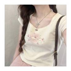 批发已出货 纯棉 猫猫兔短款T恤女小清新<b class='q'>可爱</b>短袖上衣女