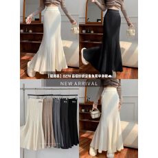 法式秋冬纯欲风性感鱼尾裙小众高腰显瘦中长款半身裙女