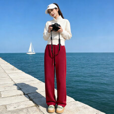 批发时尚洋气休闲运动套装女春季新款修身减龄立领<b class='q'>卫衣</b>阔腿长裤两件套