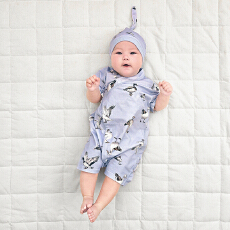 批发[黛琳芬]59码-90码儿童睡衣婴幼儿哈衣纯棉新生儿爬服连体衣45