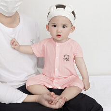 批发[黛琳芬]59-90码儿童<b class='q'>睡衣</b>婴童哈衣天丝莱赛尔男女小宝宝新生儿58