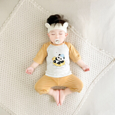 批发[黛琳芬]73-120码儿童<b class='q'>睡衣</b>婴童哈衣莫代尔小中童宝宝空调服套装59