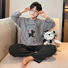 批发[黛琳芬]12码-XXL码德绒长袖<b class='q'>儿童</b>睡衣小中大男女童<b class='q'>内衣</b>家居服89