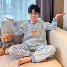 批发[黛琳芬]12码-XXL码德绒长袖<b class='q'>儿童</b>睡衣小中大男女童<b class='q'>内衣</b>家居服89