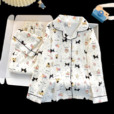 批发[黛琳芬]8码-L码多款云朵棉长袖儿童睡衣小中大童小女孩家居服91