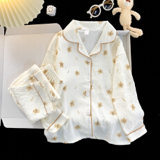 批发[黛琳芬]8码-L码多款云朵棉长袖儿童睡衣小中大童小女孩家居服91