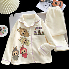 批发[黛琳芬]8码-L码海空气棉夹层<b class='q'>秋</b>冬季加厚男女童睡衣儿童家居服142