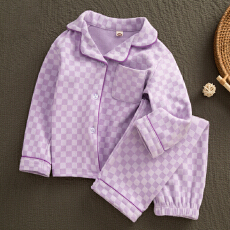 批发[黛琳芬]10码-XL码德绒<b class='q'>儿童</b>睡衣秋冬保暖男女印花开衫家居服146