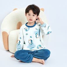 批发[黛琳芬]100码-160码奥毛绒套头儿童<b class='q'>睡衣</b>秋冬季男女<b class='q'>童装</b>家居服150