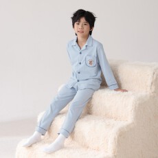 批发[黛琳芬]100码-160码棉氨A类长袖长裤<b class='q'>儿童</b><b class='q'>睡衣</b>男女童家居服156