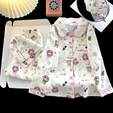 批发[黛琳芬]8码-L码云朵棉儿童<b class='q'>睡衣</b>薄款印娃娃领印花<b class='q'>女童</b>装家居服164