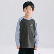 黛琳芬100-170码A类单上衣儿童纯棉长袖T恤男女童家居服166