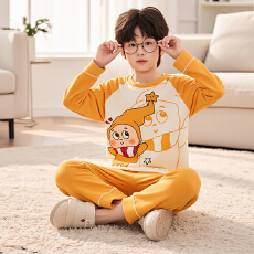 批发[黛琳芬]12-XL码纯棉儿童<b class='q'>睡衣</b>套头印花卡通春秋男<b class='q'>女童</b>家居<b class='q'>服</b>171